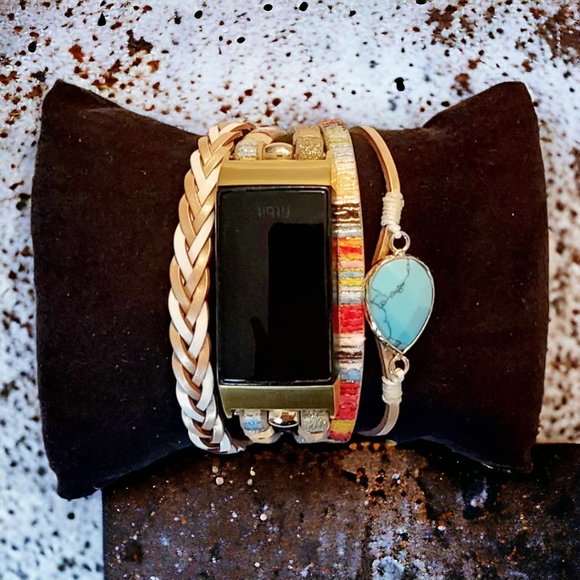 NEW Fitbit Charge Wrap Braided "Bling" Strap Band (only) - Picture 1 of 10
